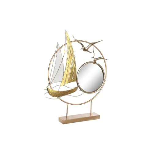 DECORACION METAL ESPEJO 53X9X67 VELERO DORADO von AlexandreHouse