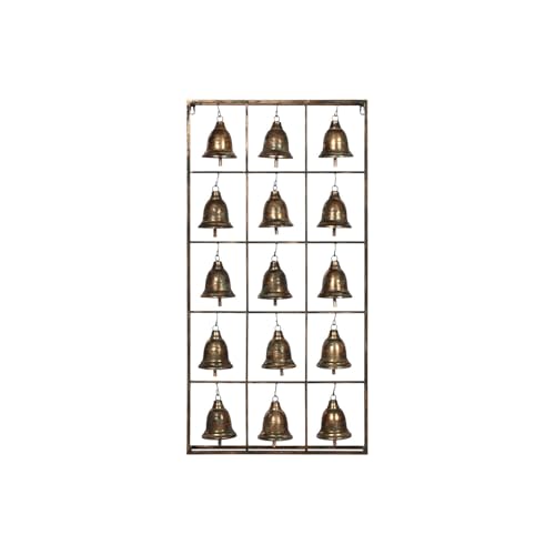 DECORACION PARED METAL 50X7,5X96,5 CAMPANAS DORADO von AlexandreHouse