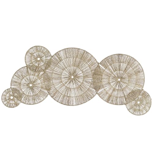 DECORACION PARED YUTE HIERRO 115X1X48 DISCOS von AlexandreHouse