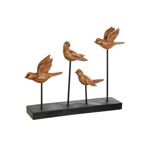 DECORACION RESINA 32X6X24 PAJAROS MARRON von Redesyn