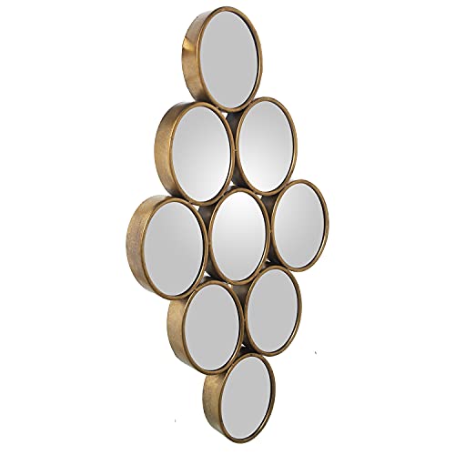 ESPEJO PARED METAL DORADO 9CIRCULOS 39,5X5X79,5CM, ESPEJO:12X16CM ESPEJO PARED METAL DORADO 9CIRCULOS 39,5X5X79,5CM, ESPEJO:12X16CM von AlexandreHouse