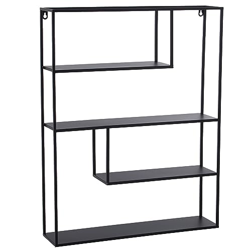 ESTANTERÍA PARED METAL NEGRO C/BALDAS METAL HIERRO_55X12X70CM, PARA COLGAR von AlexandreHouse