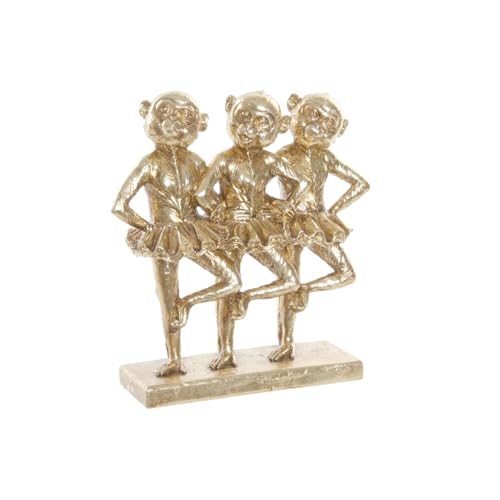 FIGURA RESINA 23X9,5X24 MONOS BAILARINAS DORADO von Redesyn