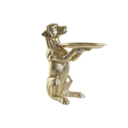 FIGURA RESINA 26X38X44 PERRO BANDEJA DORADO FIGURA RESINA 26X38X44 PERRO BANDEJA DORADO von Redesyn