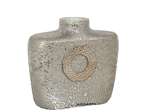 FLORERO VIDRIO PLATEADO TAPA METAL DORADO von AlexandreHouse