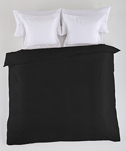 FUNDA NORDICA lisa color negro Cama de 180/200 (1 pieza) - 50% algodón / 50% poliéster - 144 hilos. Gramage: 115 von AlexandreHouse