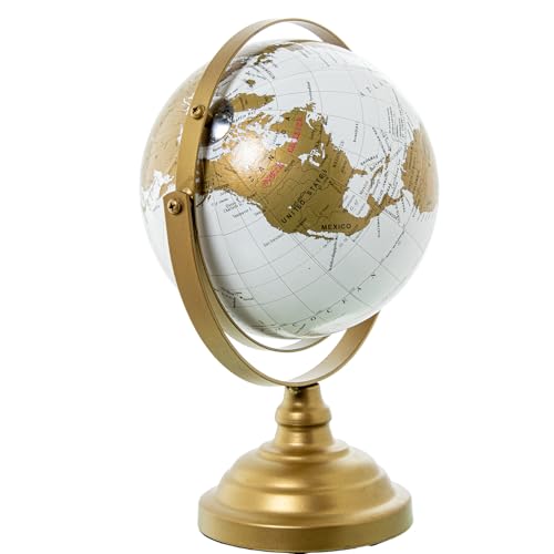 GLOBO TERRÁQUEO 23562 BLANCO C/PIE METAL DORADO_19X16X28CM GLOBO TERRÁQUEO 23562 BLANCO C/PIE METAL DORADO_19X16X28CM von AlexandreHouse