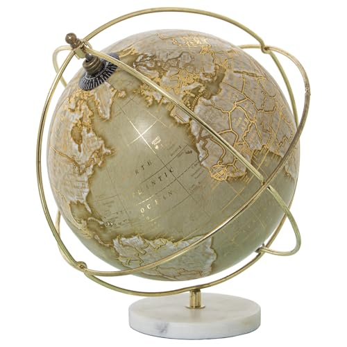 GLOBO TERRÁQUEO ø20CM DORADO METAL/MÁRMOL SOBREMESA_°24X27CM BASE:°11CM von AlexandreHouse