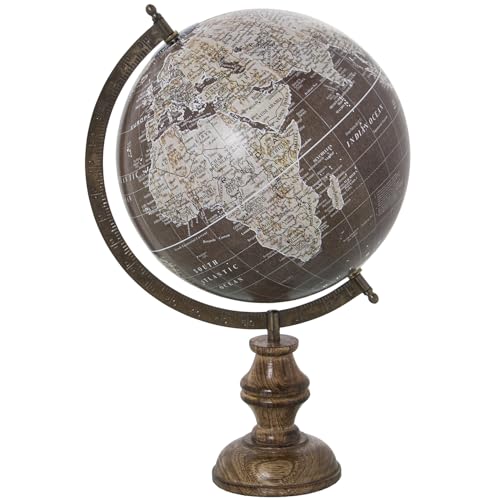 GLOBO TERRÁQUEO ø25CM MARRÓN/BLANCO METAL/MADERA SOBREMESA_°25X43CM BASE:°11,5CM von AlexandreHouse