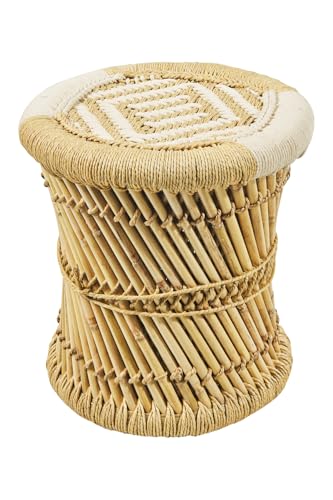 JAMBE - Natural Colored Cord Weave Round Stool JAMBE - Natural Colored Cord Weave Round Stool von AlexandreHouse