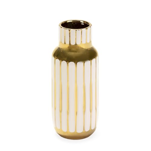 JARRON 13X13X33 CERAMICA BLANCO/DORADO JARRON 13X13X33 CERAMICA BLANCO/DORADO von AlexandreHouse