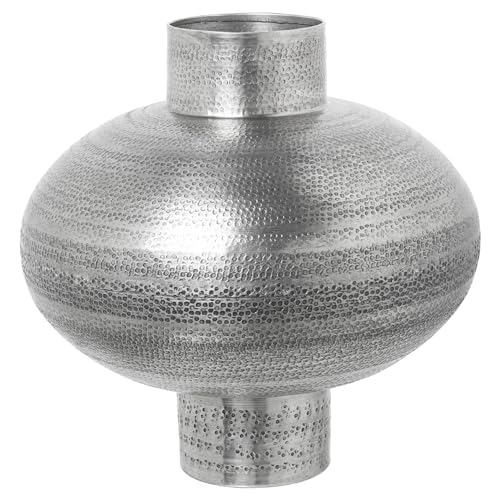 JARRÓN ALUMINIO TALLADO PLATAENVEJECIDA_°33X33CM von AlexandreHouse