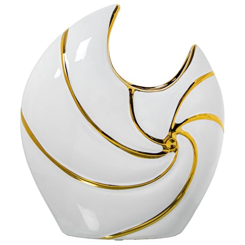 JARRON CERAMICA 25CM BLANCO BRILLO/ORO_22X9X25CM JARRON CERAMICA 25CM BLANCO BRILLO/ORO_22X9X25CM von AlexandreHouse