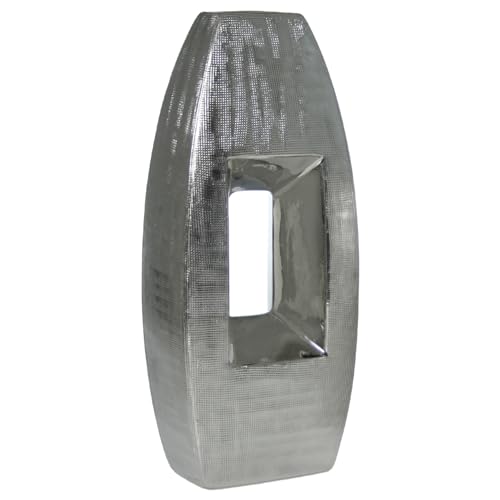 JARRÓN CERÁMICA 38CM PLATA_17X11X38CM von AlexandreHouse