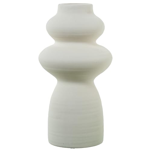 JARRON CERAMICA ABSTRACTO 32CM CREMA RUGOSA von AlexandreHouse