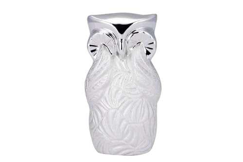 JARRON CERAMICA PLATEADO 14x9x19 CM von AlexandreHouse