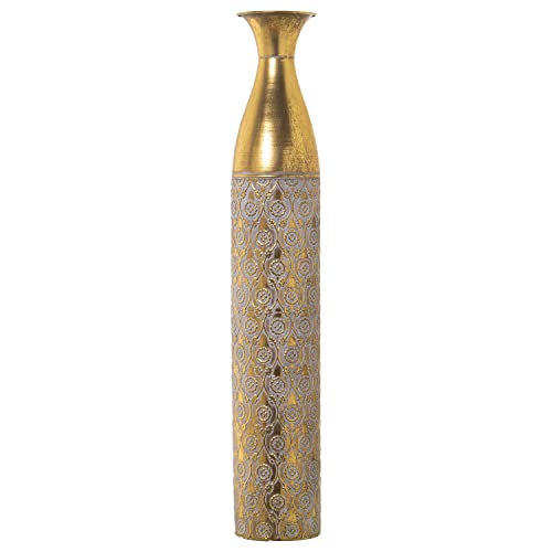 JARRÓN METAL DORADO/BLANCO °14X80CM von AlexandreHouse
