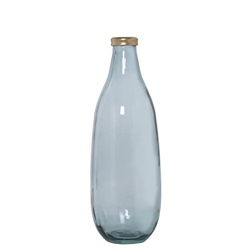 JARRÓN VIDRIO RECICLADO 40CM AZUL FILO DORADO_°15X40CM BOCA:°6CM von AlexandreHouse