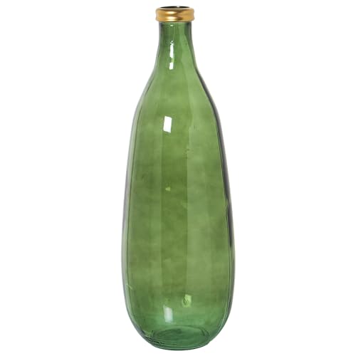 JARRÓN VIDRIO RECICLADO 75CM VERDE FILO DORADO_°25X75CM BOCA:°6CM von AlexandreHouse