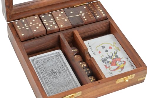 JUEGO SET 4 SHEESHAM CRISTAL 17X17X5,5 MARRON von AlexandreHouse