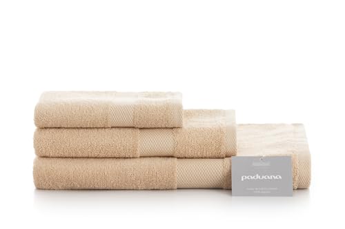 JUEGO TOALLA ALGODON 500 GR 3 PIEZAS (DUCHA) 104 CAMEL PADUANA von AlexandreHouse
