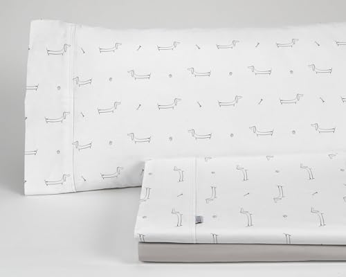 Juego de sábanas Cuca color plomo. Cama de 200 cm. 4 piezas von AlexandreHouse