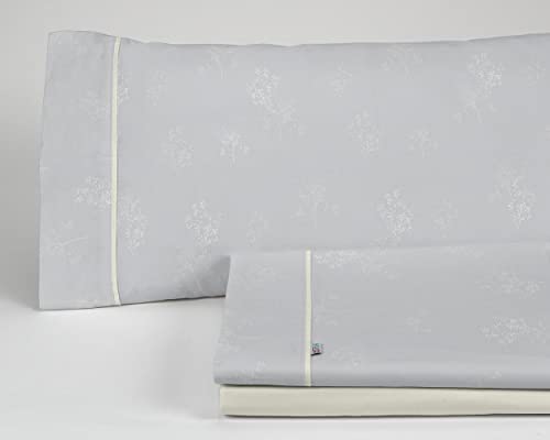 Juego de sábanas Vairy color perla. Cama de 150 (2 alm) cm. 4 piezas von AlexandreHouse