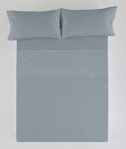 Juego de sábanas color acero Cama de 180 (4 piezas) - 100% algodón - 200 hilos von AlexandreHouse