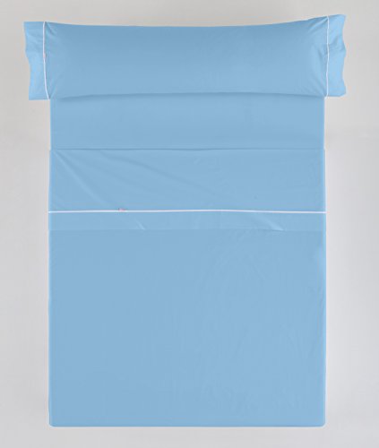 Juego de sábanas color azul celeste Cama de 150 (3 piezas) - 100% algodón - 144 hilos. Gramage: 115 von AlexandreHouse