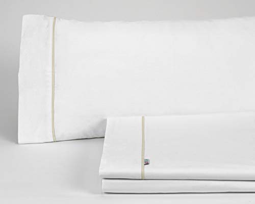 Juego de sábanas color blanco Cama de 135/140 (3 piezas) - 100% algodón - 144 hilos. Gramage: 115 von AlexandreHouse