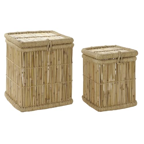 Korb-Set, 2 Bambusschnur, 46 x 46 x 55 cm, naturfarben Korb-Set, 2 Bambusschnur, 46 x 46 x 55 cm, naturfarben von AlexandreHouse
