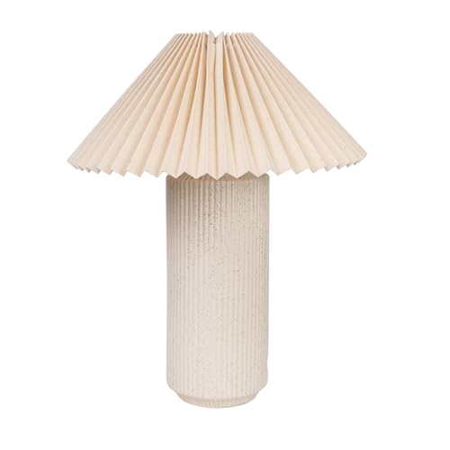 LAMPARA CERAMICA BEIGE PANTALLA PLISADA von AlexandreHouse