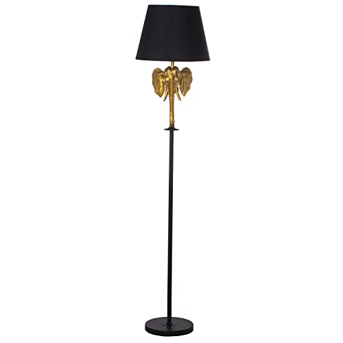 LÁMPARA DE PIE METAL CABEZA ELEFANTE+92272,1XE27,MAX.40W NO °37X164CM, BASE:°25X142CM von AlexandreHouse