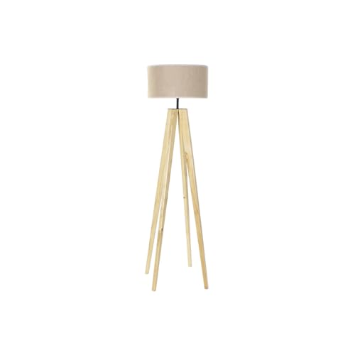 LAMPARA PIE MADERA POLIESTER 40X40X148 NATURAL_AlexandreHouse von Redesyn