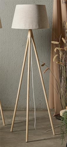 LAMPARA PIE ODE TRIPOD MADERA DECAP. PANT. NATUR 155 CMS. 55x55x155 cms von AlexandreHouse