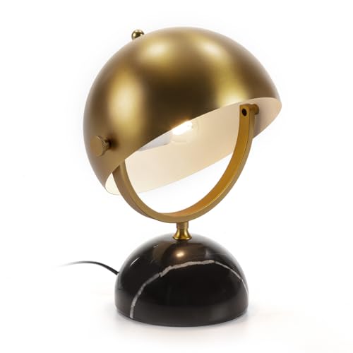 LAMPARA SOBREMESA 28X28X38 MARMOL NEGRO/METAL DORADO von AlexandreHouse