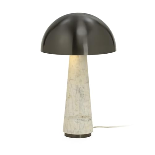 LAMPARA SOBREMESA 30X12X50 LATON PLOMO/MARMOL BLANCO von AlexandreHouse
