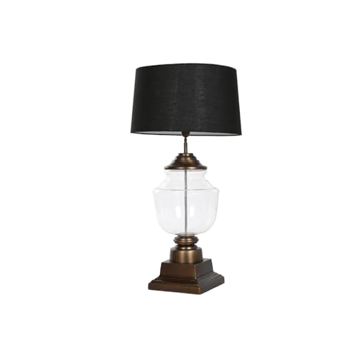 LAMPARA SOBREMESA ACERO PATINADO CRISTAL 55X55X106 von AlexandreHouse