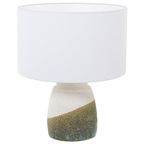 LÁMPARA SOBREMESA CERÁMICA BEIGE/VERDE TEXT. ARENA 1XE2760W_°35X42CM, BASE:°17X20CM von AlexandreHouse