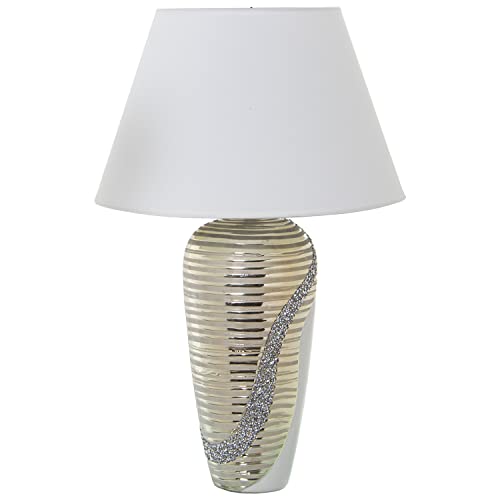 LÁMPARA SOBREMESA CERÁMICA BLANCO/CHAMPAGN+52656,1XE27,MAX4 °35X56CM, BASE:18X12X42CM LÁMPARA SOBREMESA CERÁMICA BLANCO/CHAMPAGN+52656,1XE27,MAX4 °35X56CM, BASE:18X12X42CM von AlexandreHouse