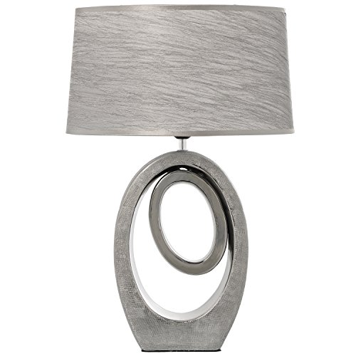 LÁMPARA SOBREMESA CERÁMICA PLATA+572301XE27-MAX.40W_38X24X57CM BOMBILLA NO INCLUI von AlexandreHouse