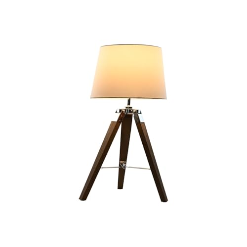 LAMPARA SOBREMESA MADERA ALGODON 36X36X60 TRIPODE von AlexandreHouse