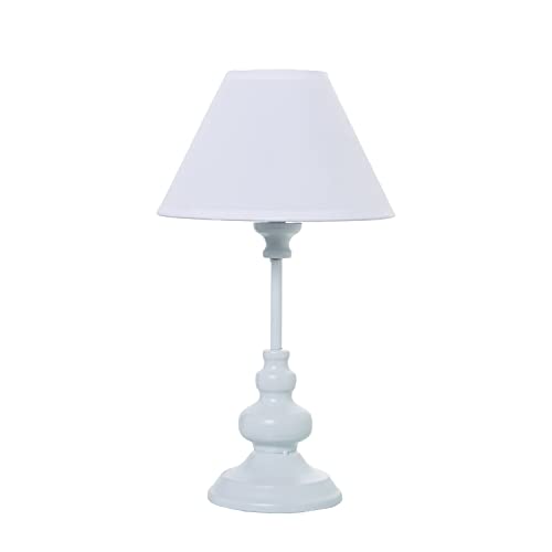 LÁMPARA SOBREMESA METAL BLANCO+92266, 1XE14 MAX40W NO INCLUI °20X33CM BASE:°11,5X27CM von AlexandreHouse