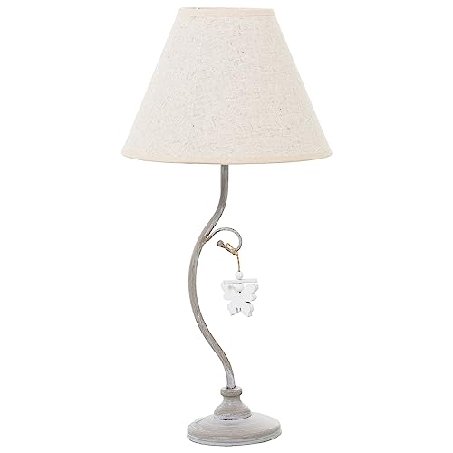 LÁMPARA SOBREMESA METAL BLANCODECAPE +92299 1XE14 MAX40W NO_°23x48CM, BASE:°10,5X32CM von AlexandreHouse