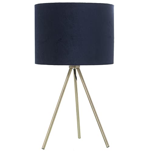 LÁMPARA SOBREMESA METAL PANTALLA TERCIOP. AZUL,1XE27,MAX.40 °24X43CM, BASE:°19X25CM von AlexandreHouse