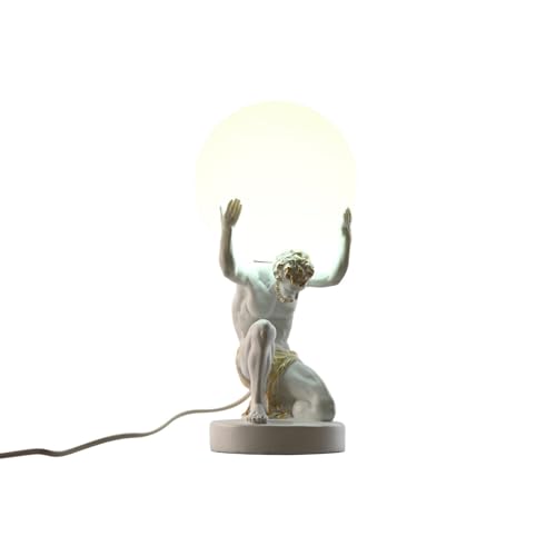 LAMPARA SOBREMESA RESINA 14X14X32 ATLAS BLANCO_AlexandreHouse von AlexandreHouse