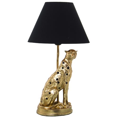 LÁMPARA SOBREMESA RESINA PANTERA DORADA, 1XE27, MAX.40W °26X46CM, CABLE NEGRO:159CM von AlexandreHouse