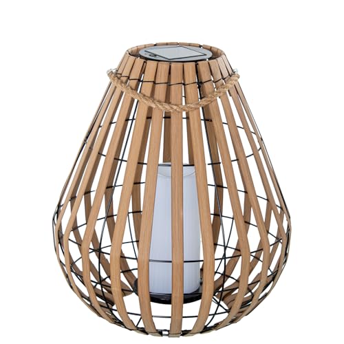 LÁMPARA SOLAR 45CM PIE/SOBREMESA HIERRO/PP+PE C/VELA LED_°39X45CM von AlexandreHouse