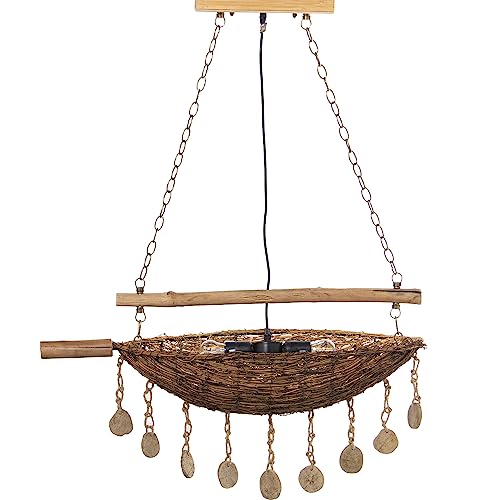 LÁMPARA TECHO BAMBÚ/MADERA NATURAL 2XE27 MAX60W, NO INCLUIDA_80X30X104CM COLGADA LÁMPARA TECHO BAMBÚ/MADERA NATURAL 2XE27 MAX60W, NO INCLUIDA_80X30X104CM COLGADA von AlexandreHouse