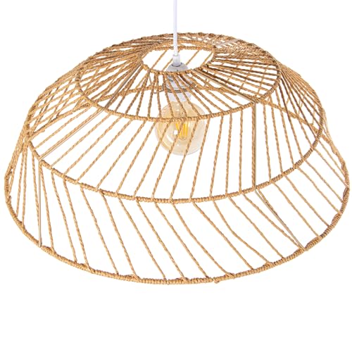 LÁMPARA TECHO CUERDA/METAL +90537 1XE27 MAX60W NO INCLUIDA_60X60X24CM von AlexandreHouse